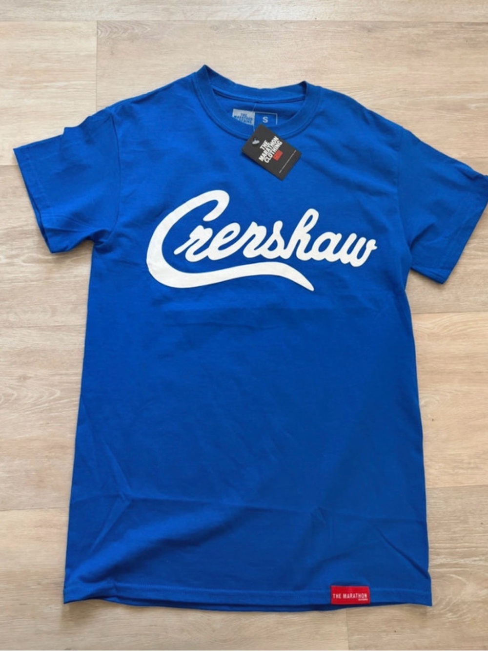 The Marathon Clothing Blue 'Crenshaw' Graphic Crew Tee